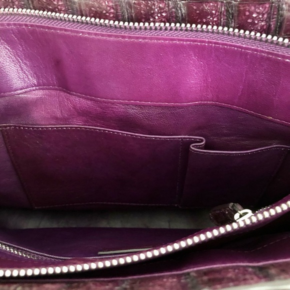 Genuine Crocodile Skin Top Handle Handbag - Picture 7 of 9